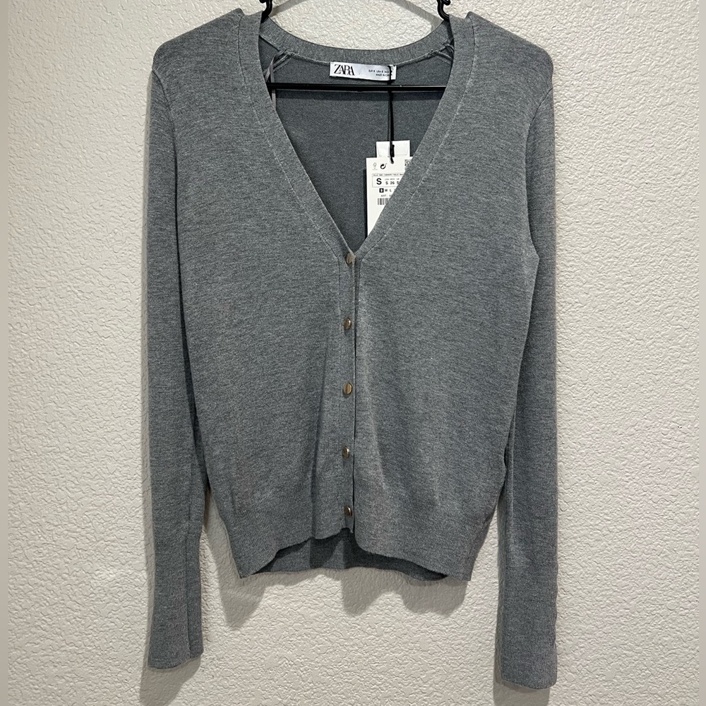 NWT Zara Gray Cardigan, S